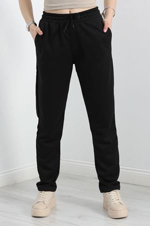 A Kalite 2 İplik Düz Paça Eşofman Altı Siyah - 40509.1431.