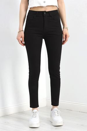 Süper Likralı Dar Paça Kot Pantolon Siyah - 30385.1975.