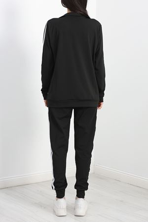 Çift Şerit Dalgıç Eşofman Takımı Siyah - 40469.053.