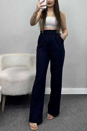 Bel Lastikli Palazzo Pantolon Lacivert1 - 30388.1397.