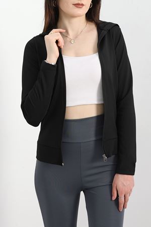 Kapşonlu Dalgıç Ceket Siyah - 50055.053.