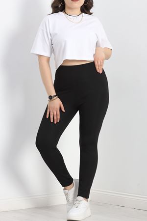 Bel Yazılı Battal Dalgıç Tayt Siyah - 50073.1098.