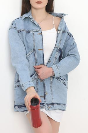 Oversize Kot Ceket Açıkmavi3 - 10002.1778.