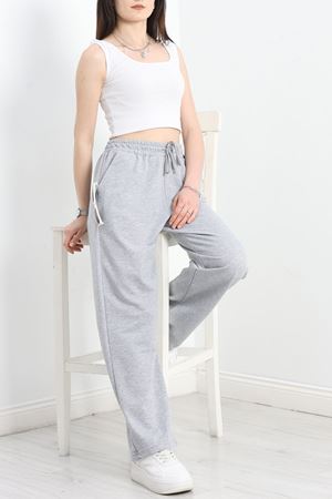 Geniş Paça Penye Eşofman Altı Gri - 40709.1431.