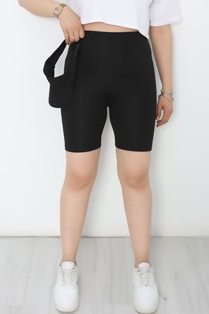 Büyük Beden Dalgıç Biker Tayt Siyah - 50352.1098.