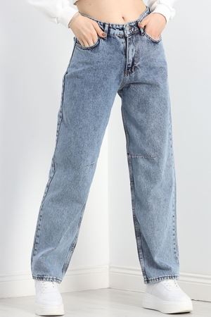 Pileli Baggy Kot Pantolon Buzmavi - 40061.925.