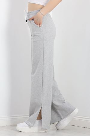 Yırtmaçlı 2 İplik Eşofman Altı Gri - 40025.1857.