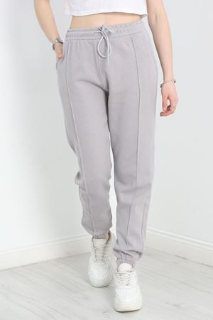 Double Face Kumaş Paça Lastikli Eşofman Altı Dumangri - 40555.1431.