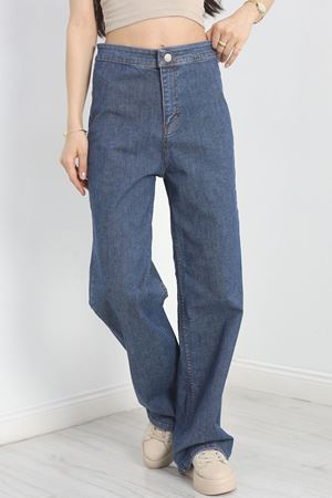 Cepsiz Palazzo Kot Pantolon Çelikmavi1 - 40466.1431.