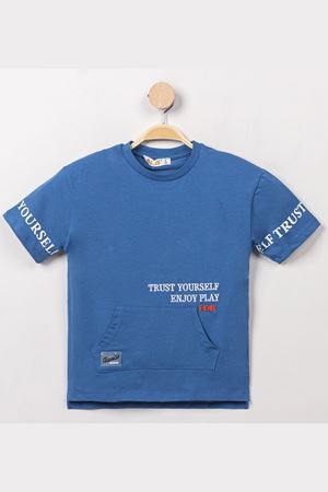 8-12 Yaş Çocuk Tişört Mavi - 324650.1576.