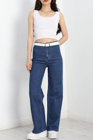 Cepsiz Palazzo Kot Pantolon Çelikmavi - 40466.1431.