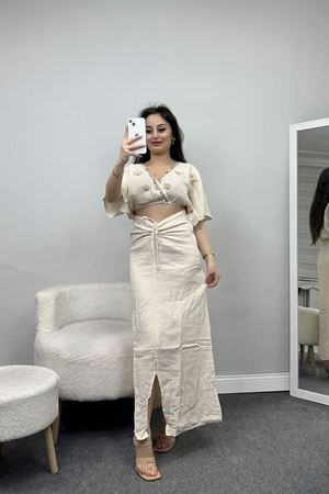 Nakışlı Keten Takım Taş - 30719.1934.