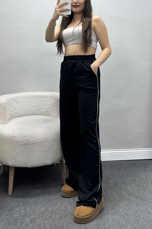 Openet Biyeli Bol Paça Eşofman Altı  Siyah - 22008.200.