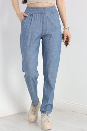 Bel Lastikli Pantolon Açıkmavi1 - 40744.1431.