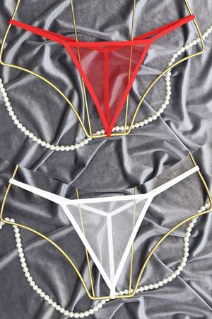 Tül Tanga 2Li Külot Set Kırmızıbeyaz - 1162.1364.