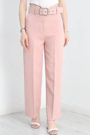 Kemerli Palazzo Pantolon Gülkurusu - 24194.683.