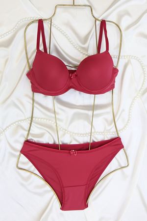 Dalgıç Boş Kap Sütyen Takım Vişne - 2556-B.1783.