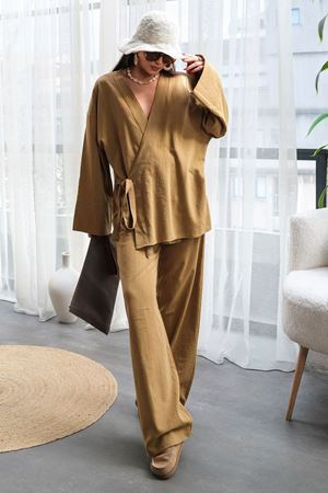 Asimetrik Kimono Takım Yağyeşili - 70153.2000.