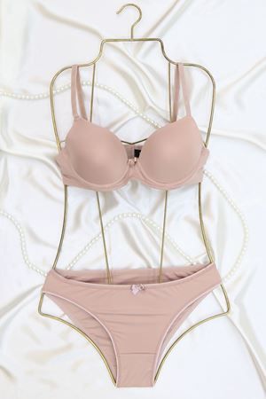 Dalgıç Boş Kap Sütyen Takım Vizon - 2556-B.1783.