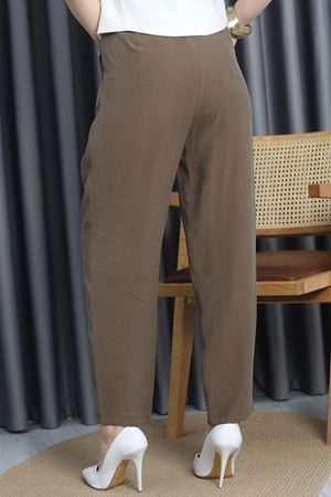 Önden Pileli Havuç Pantolon Kahve - 80042.0444.