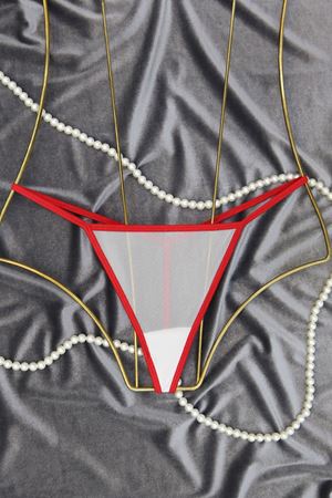 Şeritli Tanga Beyazkırmızı - 1194.1364.