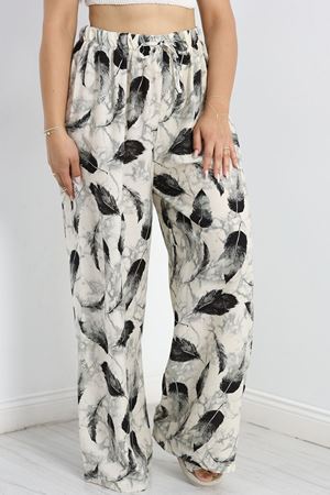 Battal Dokuma Viskon Yürüyüş Pantolonu Siyahyeşil - 70337.701.