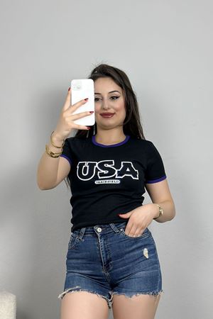 Baskılı Tişört Siyah - 70326.336.