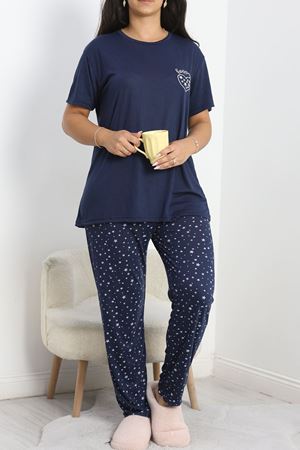 Büyük Beden Poliviskon Pijama Takımı Lacibeyaz - 50161.1048.