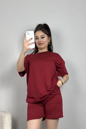 Şortlu İki İp Wortex Takım Bordo - 80314.1878.
