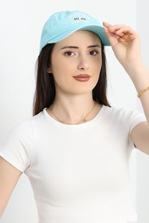 Baskılı Şapka Turkuaz - 70156.1736.