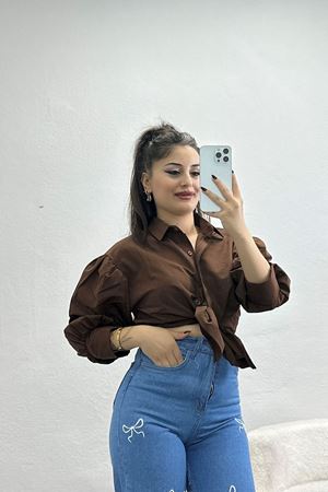 Balon Kol Gömlek Kahve - 30839.1949.