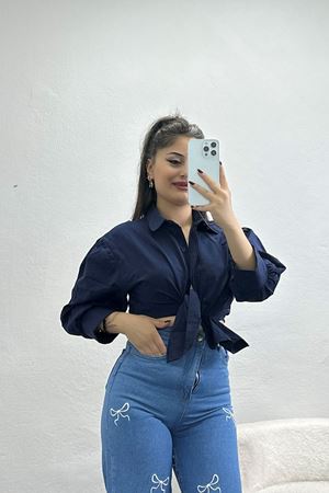 Balon Kol Gömlek Lacivert - 30839.1949.