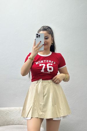 Reglan Kol Likralı Kompak Penye Kırmızı - 90993.1878.