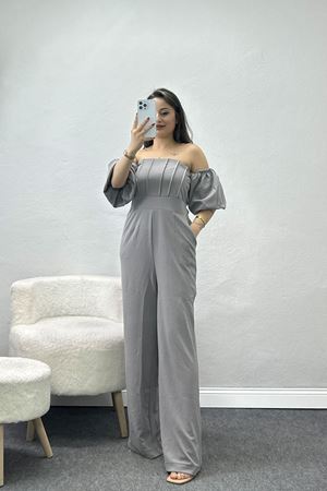 Krep Kumaş Tulum Gri - 3270.179.