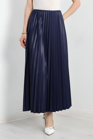 Pileli Etek Lacivert - 50650.2036.