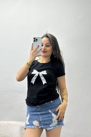 Reglan Kol Likralı Kompak Penye Siyah - 90995.1878.