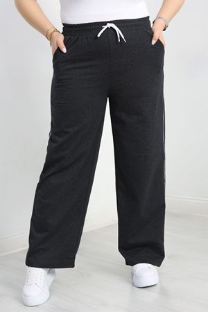 Biyeli Büyük Beden 2 İplik Eşofman Altı Füme - 50658.1005.