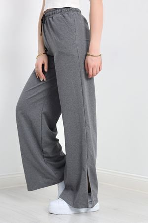 Yırtmaçlı 2 İplik Eşofman Altı Antrasit - 40025.1857.