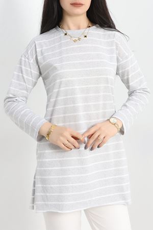 Çizgili Tunik Açıkgri - 41984.1567.