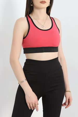 Sırtı Çapraz Kalın Askı Pedli Büstiyer Fuşya - 41310.1255.