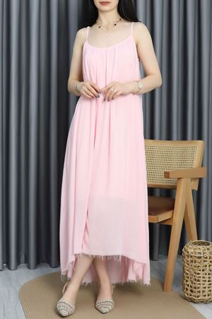İp Askılı Salaş Elbise Pembe - 70473.1353.