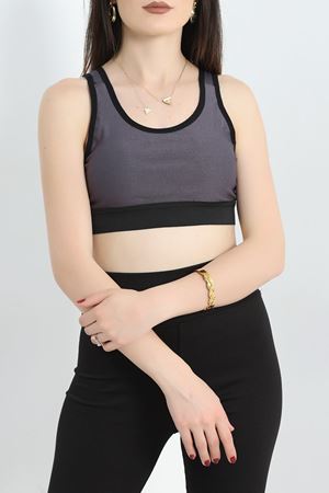 Kalın Askı Pedli Büstiyer Füme - 41321.1255.