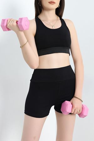 Sırtı Çapraz Kalın Askı Pedli Büstiyer Siyah - 41310.1255.