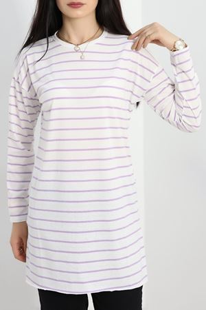 Çizgili Tunik Beyazlila - 41984.1567.