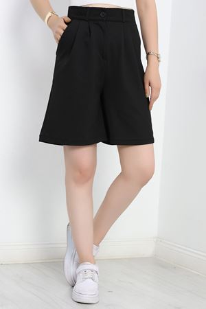 Zra Krep Şort Siyah - 30788.1865.