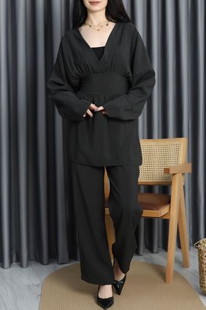 Bağlamalı İkili Takım Siyah - 50628.1988.