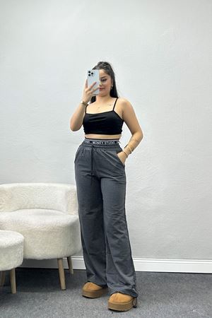 Bel Detaylı 2 İplik Eşofman Altı Antrasit - 70169.1857.