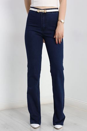 Cepsiz İspanyol Paça Kot Pantolon Koyumavi1 - 41262.1431.