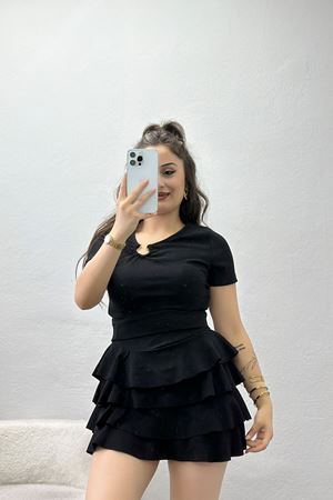 Halka Detaylı Bluz Siyah - 70614.1019.