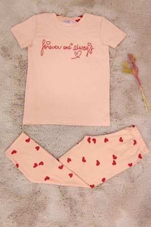 5-12 Yaş Milan Baskılı Pijama Takımı Somon - 50726.1048.